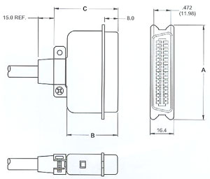 male CENTRONIC CONNECTOR (ASSEMBLE TYPE)