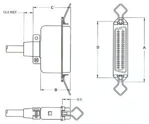 female CENTRONIC CONNECTOR (ASSEMBLE TYPE)